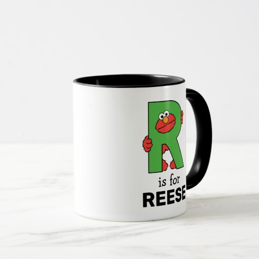 Mug Elmo Alphabet | R Vert (Devant droit)