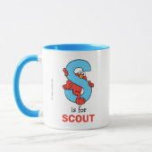 Mug Elmo Alphabet | S Bleu (Gauche)