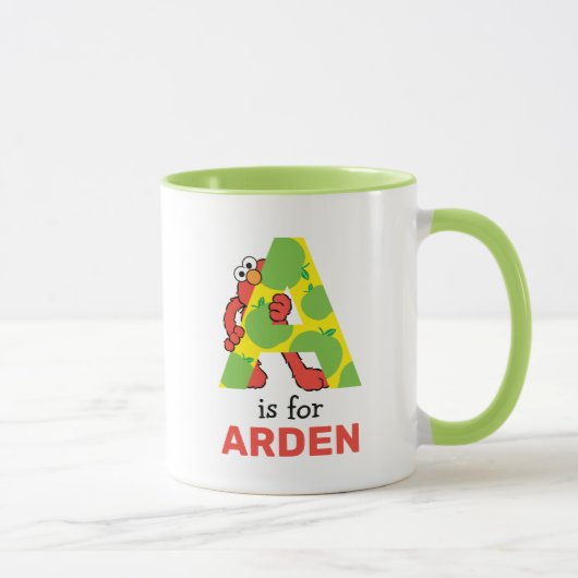 Mug Elmo Alphabet | Une pomme (Droite)