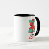 Mug Elmo Alphabet | Z TURQUOISE (Devant droit)