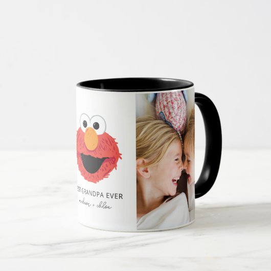 Mug Elmo Big Face | Meilleur grand-père - Photo (Devant droit)