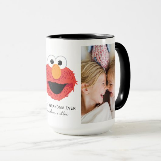 Mug Elmo Big Face | Meilleure grand-mère - Photo (Devant droit)