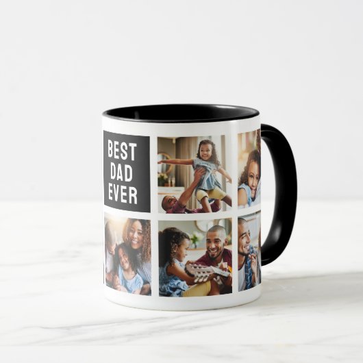 Mug Elmo Big Face | Papa - Photo Collage (Devant droit)