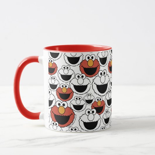 Mug Elmo Color Pop Face Pattern (Gauche)