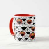 Mug Elmo Color Pop Face Pattern (Devant gauche)
