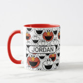 Mug Elmo Color Pop Face Pattern (Gauche)
