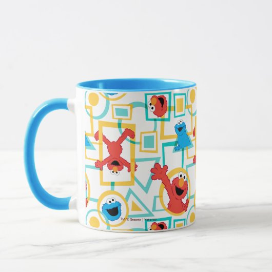 Mug Elmo & Cookie Monster Fun Shapes Motif (Gauche)