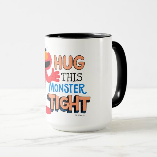 Mug Elmo | Enserrez ce monstre serré (Devant droit)