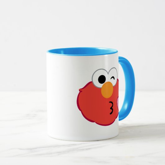 Mug Elmo Face Jeter un baiser (Devant droit)