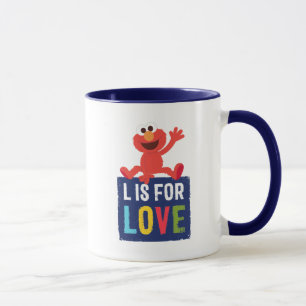 Mug Elmo   L est pour l'amour