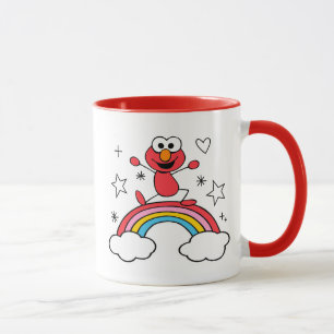 Mug Elmo Rainbow Doodley Graphic