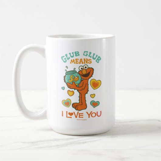 Mug Elmo tenant son poisson rouge (Gauche)