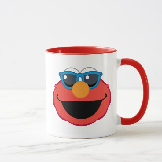 Mug Elmo visage souriant avec lunettes de soleil (Droite)