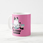 Mug Éloignez le chat humain au puzzle (Devant gauche)