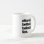 Mug Elton Bette Babs et Liza (Devant droit)