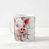 Mug Emballage 3d pour bébé cochon, conception de l'enr (Devant gauche)