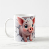 Mug Emballage 3d pour bébé cochon, conception de l'enr (Gauche)