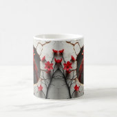 Mug Emballage de boue d'oiseau rouge 3d, conception d' (Centre)