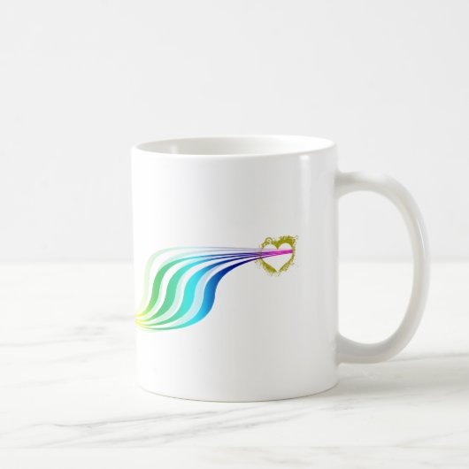 Mug Emballage des coeurs d'arc-en-ciel (Droite)