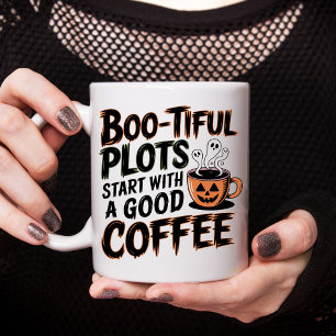 Mug Emballages Commencez par un bon café Halloween
