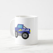 Mug Emballant le camion de monstre bleu, pour des (Devant gauche)