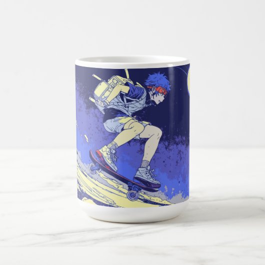 Mug Embarquement dans l'espace - Skateboarder Design (Centre)