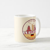 Mug Emblem Leipzig Allemagne City Skyline (Devant droit)