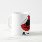 Mug Emblème d'aigle à tête double en Albanie (Devant gauche)