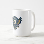 Mug Emblème d'aigle Art déco — Crête géométrique (Devant droit)
