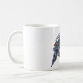 Mug Emblème d'aigle avec bannière né libre, aigle maje (Gauche)