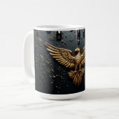 Mug Emblème d'aigle doré aux ailes déployées (Devant gauche)