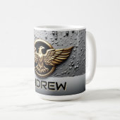 Mug Emblème d'aigle doré aux ailes déployées (Devant droit)
