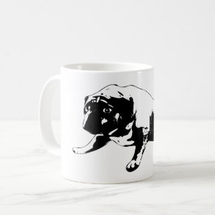 Mug Emblème de bulldog à l'encre de fer avec une symét