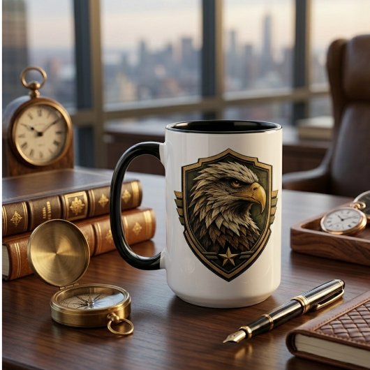 Mug Emblème de crête d'aigle militaire