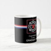 Mug Emblème de diplôme de l'académie des pompiers sur  (Devant droit)