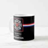 Mug Emblème de diplôme de l'académie des pompiers sur  (Devant gauche)