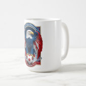 Mug Emblème de l'aigle américain du drapeau américain (Devant droit)