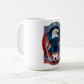 Mug Emblème de l'aigle américain du drapeau américain (Devant gauche)