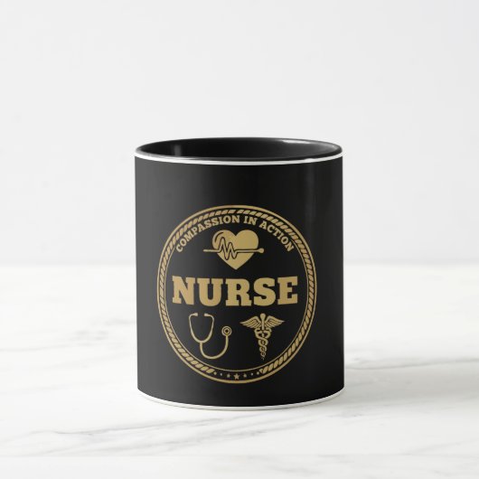 Mug Emblème de l'infirmière professionnelle | La compa (Centre)