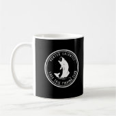 Mug emblème de pêche personnalisé noir et w (Gauche)