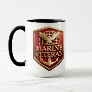 Mug Emblème du logo VetGearHQ.com Vétéran du Corps des