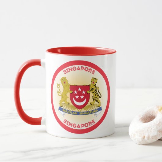 Mug Emblème du patrimoine de Singapour (Avec donut)