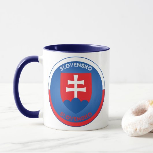 Mug Emblème du patrimoine slovaque (Avec donut)