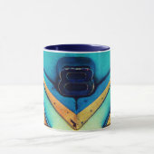 Mug Emblème graveleux de moteur de V8 (Centre)