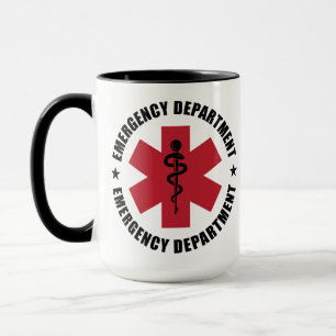 Mug Emblème médical de l'étoile de vie du service des