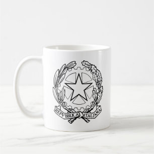 Mug Emblème national de l'Italie - contour noir