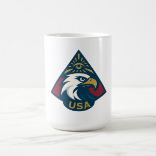 Mug Emblème pyramidal de l'aigle américain — Oeil de l