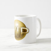 Mug Emblème VIP Luxe 3D Or (Devant droit)
