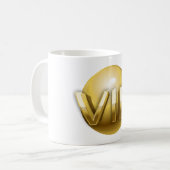 Mug Emblème VIP Luxe 3D Or (Devant gauche)