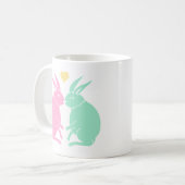 Mug embrassant des lapins (couleur) (Devant gauche)